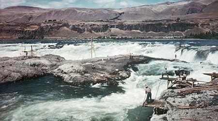 These scene was photographed in the mid-1950s, just before the falls was inundated