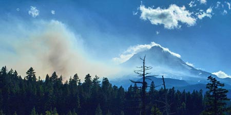 The 2008 Gnarl Fire, viewed in August from Dufur Mill Road