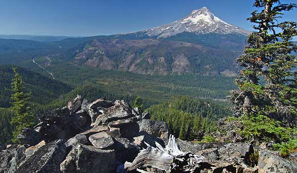 The Lookout Mountain vision quest site is perched high on rocky cliff