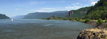 The sprawling vista into the Gorge from Tunnel Point Wayside