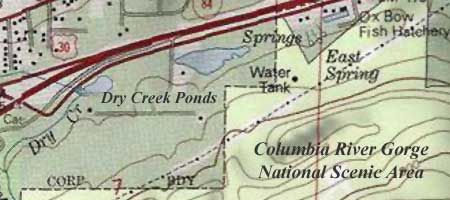 Dry Creek ponds are located outside the protection of both the National Scenic Area boundary and the nearby Oxbow fish hatchery.