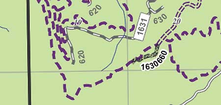 Cryptic map of the Bear Creek area used by the Forest Service to propose OHV playgrounds