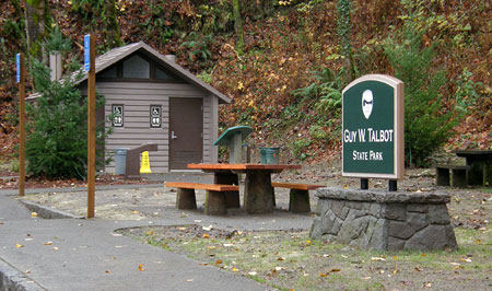 The new restroom is (unfortunately) the standard pit-toilet style found elsewhere along the old highway