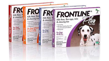 Frontline Plus comes in doses adjusted for the weight of your dog, and is applied from a hard-to-open, somewhat awkward-to-use dropper that can spill onto your hands