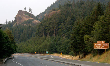 Viento Bluff is a familiar landmark to those traveling I-84