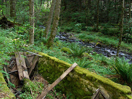 Remains of the old CCC water house along Viento Creek