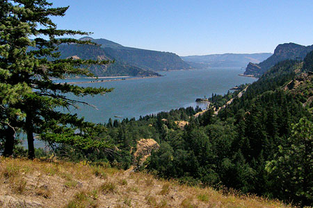 Mitchell Point and White Salmon in the distance from the East Bluff