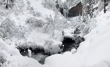January: Tamanawas Falls dressed in white