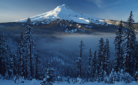 February: WyEast's under-appreciated southeast side from near Bennett Pass
