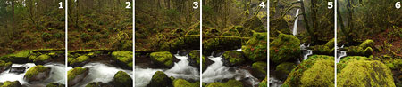Six photos make up the original panorama at Elowah