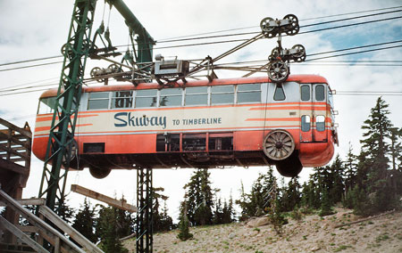 The Mount Hood Skiway was an early 1950s experiment to lessen parking pressure on Timberline Lodge - it failed, but may have been ahead of its time!