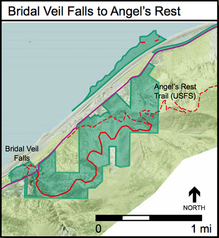 Proposed Bridal Veil to Angels Rest Trail