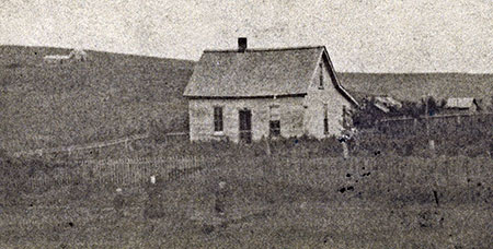 George and Matilda Shepperd's farm on the Iowa prairie in the 1880s (Photo courtesy Rosemary Guttridge)