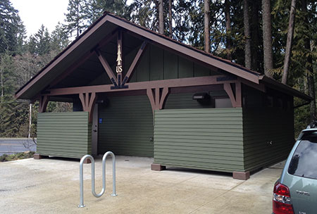 New restrooms at the Zigzag Ranger Station and Visitor Center