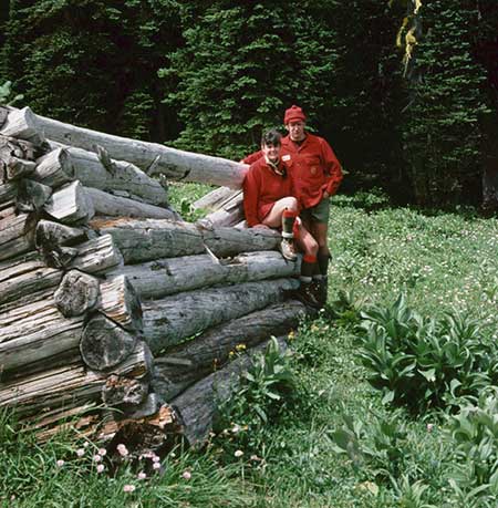 Ruins of the High Prairie Guard Station in 1983 before it faded into the meadow