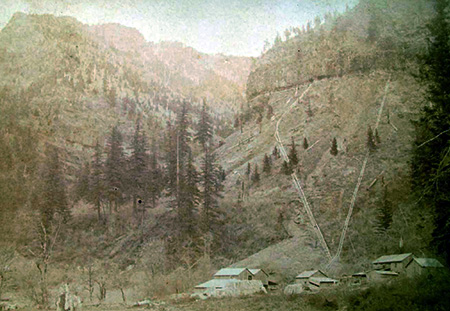 Myron Kelly's pulp mill at McCord Creek in the 1890s