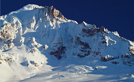 January features the upper Sandy Glacier and towering Sandy Headwall