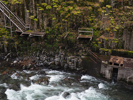 That last step to the fish ladder is a doozy..!