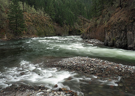 The confluence of the East and West Forks