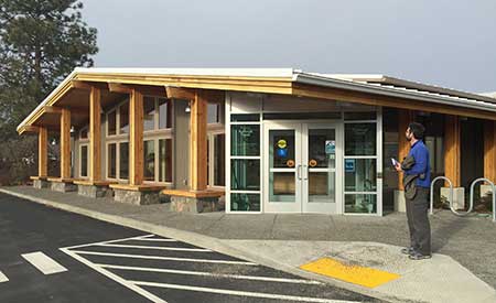 The new visitors center is ADA accessible