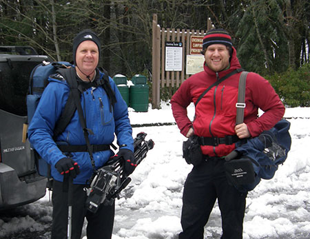 OFG's Vince Patton and Michael Bendixen looking for the illusive Warren Falls in the winter of 2012