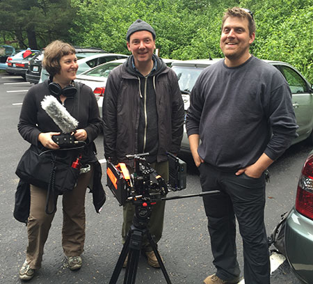 The film crew: Emily Wahl, Eric Macey and Christopher Alley