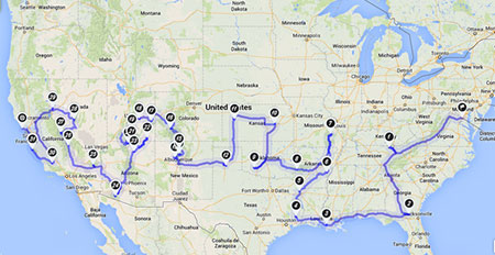 Stage 1 of Zack's journey focused on the southern part of the country 