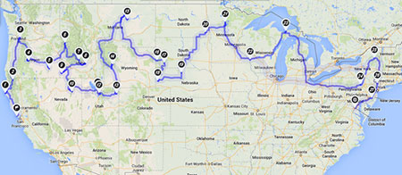 Stage 2 of Zack's tour begins in the Pacific Northwest and travels across the northern states