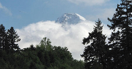 Wy'East makes an appearance at Punchbowl Falls