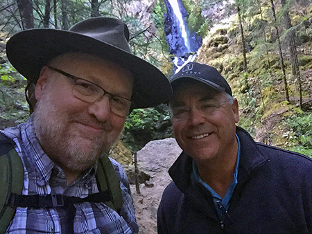 The author with Senator Chuck Thomsen at Warren Creek