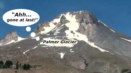 The Palmer Glacier won't miss those snowcats, skiers or tons of salt this August!