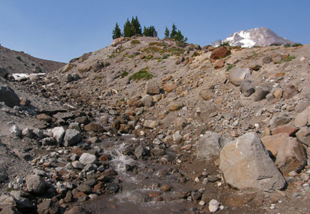 How salty is this runoff from the Palmer Glacier? Enough for the Timberline Resort to be on the defensive, apparently.