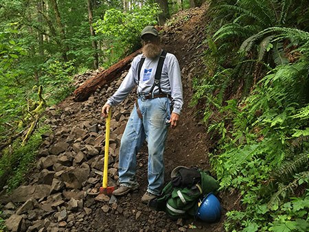 Forest Service trail legend Bruce Dungey and his crews are struggling to stem the damage from overuse of Gorge trails