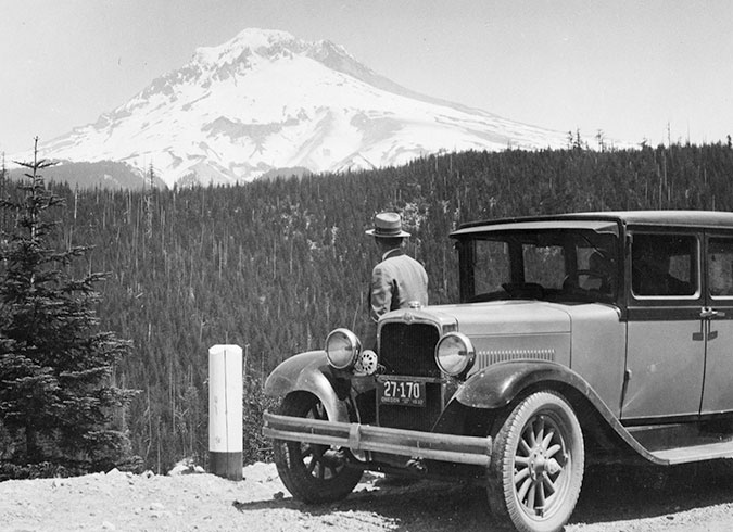 Description: Macintosh HD:Users:Tom:Desktop:20xxxx Mount Hood Loop Part 1:HoodLoopPartOne01LaurelHillCar1920s.jpg